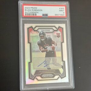 Bijan Robinson rookie auto Psa 9
